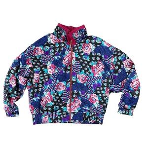 Vintage Lavon floral windbreaker jacket size XL